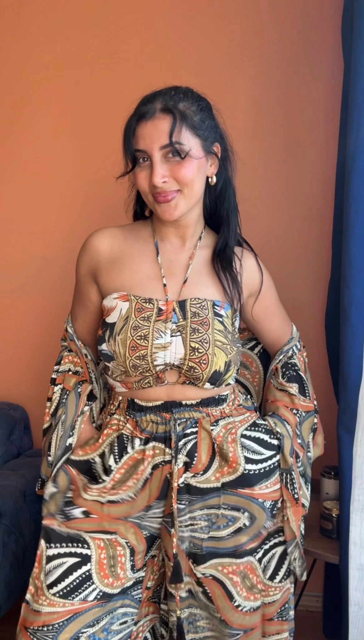 KAHVE Kimono Takım Kahve